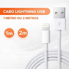 Cabo USB Lightning Turbo para Celular Carregamento Rápido e Sincronização