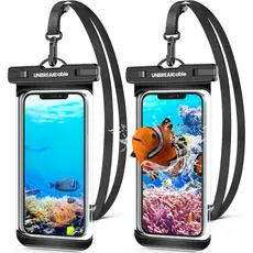 Kit 2 Capas Bolsas Prova Dagua Impermeavel Universal Transparente Celular Protegido