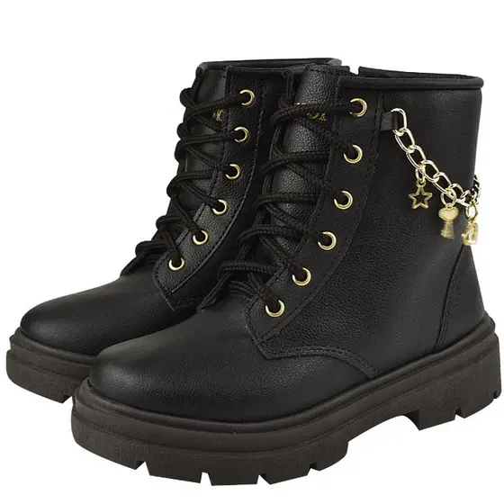 Coturno Bota Infantil Feminino Confortavel Leve Estilo Blogueira