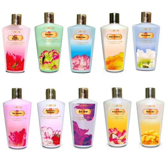 05 Creme Hidratante Corporal Fusion Cosméticos 250ml Pronta Entrega TODAS AS FRAGRÂNCIAS