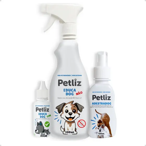 Kit Adestrador Educador Sanitário Cachorro Xixi no Lugar Certo e Anti Mordida EducaDog + AdestraDog