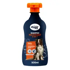 Shampoo Anti Pulgas Carrapatos e Sarnas para Cachorro 5 em 1 500ML Pet Shop Genial Pets