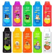 Shampoo e Condicionador para Cachorro e Gato Pet Clean 700 ml - 1 Unidade ou Kit 2 Unidades
