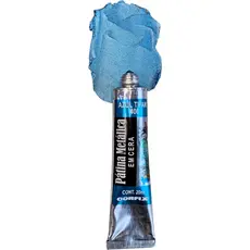 Pátina Metálica em Cera 20ml Corfix - Azul Tifani 406