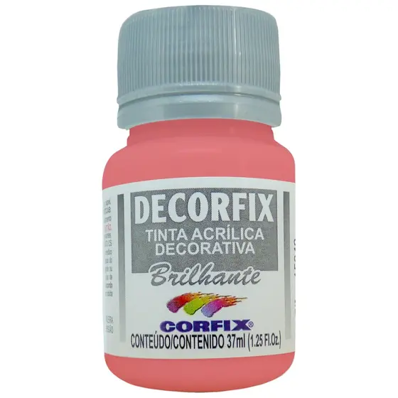 Tinta Decorfix Acrílica Brilhante 37ml - Vermelho Escarlate 437