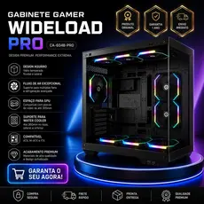 Gabinete Gamer Redragon Wideload Pro CA-604 Vidro Temperado Lateral + Frontal | ATX/Micro ATX | Alto Fluxo de Ar | PRETO