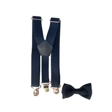 Kit suspensório e gravata infantil menino e menina presilha - premium
