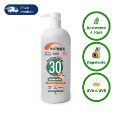 Protetor Solar Com Repelente FPS 30 Nutriex Profissional 2 em 1 EPI Insetos Mosquito Dengue