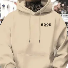 Moletom Blusa De Frio Canguru Desenho Escrito Boos Streetwear Flanelado Masculino Feminino Casaco