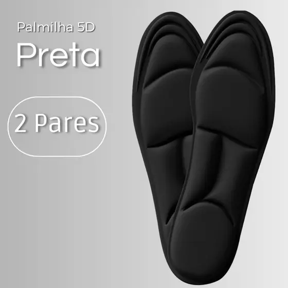 Palmilhas Viscoelástica 2 Par 5D Espuma Para Sapatos - Almofadada Esportivas Confortável Respirável Expedição