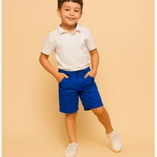 Bermuda INFANTIL de Sarja Menino Alta Qualidade Slim Fit Brim Criança