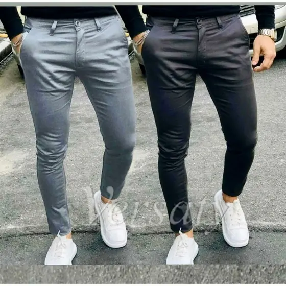 Kit 2 Calças SARJA Slim Social FIT Sport Fino