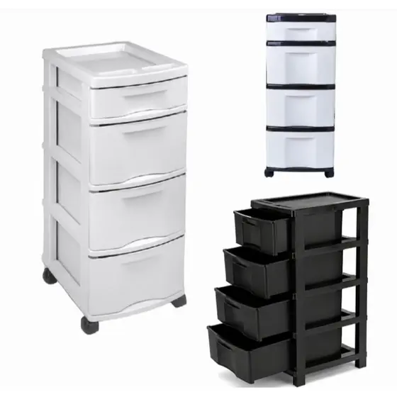 Gaveteiro Organizador Plástico 4 Gavetas Plástico