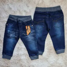 Calça jeans bebê com elastano 0 a 12 meses