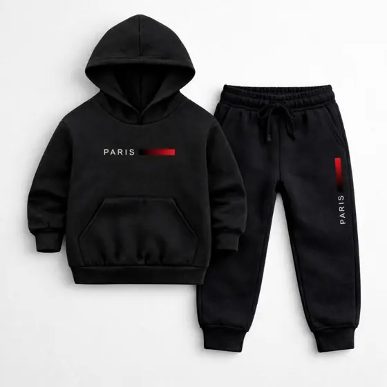 Conjunto Moletom Infantil Paris Moda Unissex Inverno Calça