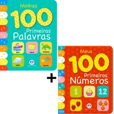 Livro Infantil Educativo 100 Primeiras Palavras e Números Kit 2