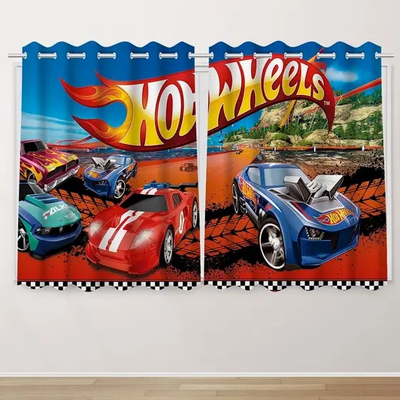 Cortina Infantil 2,60x1,50 Hot Wheels