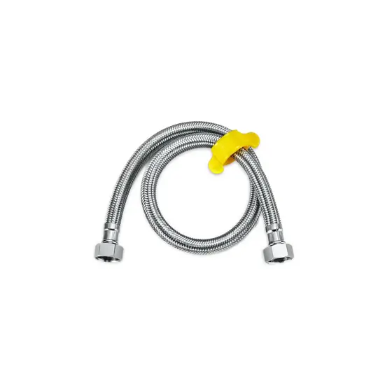 Mangueira Engate Flexível 60cm Aço Inoxidável Trançado Torneira Pias Sanitários