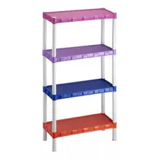 Estante Utilidades Plastica Com pezinhos  4 Prateleiras 1.06x55x25cm, ideal para cozinha, livros