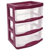 Gaveteiro De Mesa Colorido 3 Gavetas Transp Agraplast