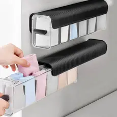 Organizador Multiuso Tipo Gaveta Com 6 Divisórias Preto COM TRANSPARENTE  compacto Blogueiras
