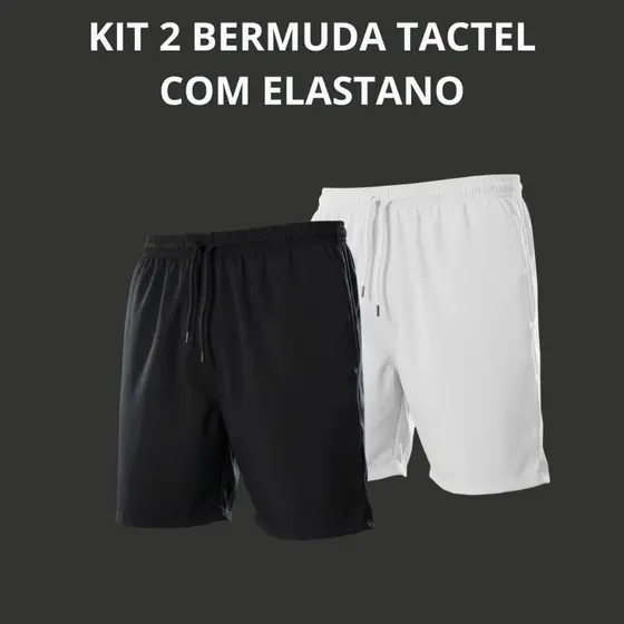 Kit 2 Bermudas Shorts com Bolso Masculina