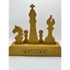 Troféu de Xadrez Personalizado – CAMPEÃO