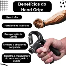 Hand Grip Ajustável Premium 60KG - Exercitador de Mãos, Punhos e Antebraços para Fisioterapia, Musculação, Reabilitação