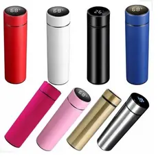 Garrafa Térmica Inteligente Com Visor De Led 500 ml Temperatura Quente e Frio, Diversas Cores