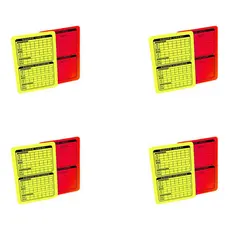 Kit 04 Cartão De Futebol Profissional Vermelho E Amarelo Arbitragem