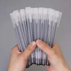 Caneta Gel simples ins escova pergunta caneta agulha ponta caneta de carbono tinteiro 0.5mm preta papelari