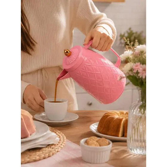 garrafa termica fratelli rosa 1 litro diamond elegante bebidas quentes geladas garrafa de cafe cha