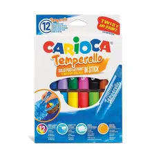 Tinta guache em bastão kit 12 unidades infantil 24 tons twist and paint sólida criança multicor arte