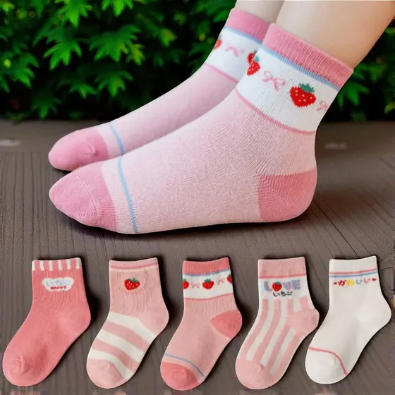 "Kit de Pares de Meias Infantis Para Meninas Estilo e Conforto a Cada Passo Voltas as Aulas