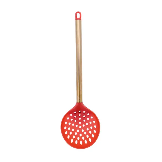 Escumadeira Plástica 35Cm Cabo Aço Inox Tok House