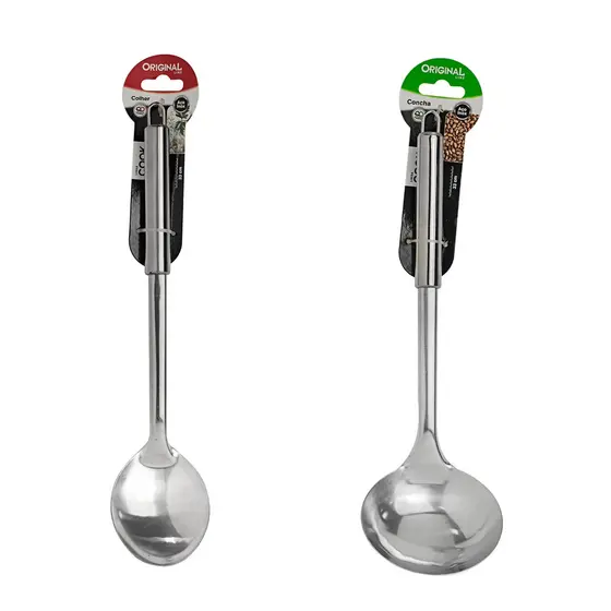 Kit Colher Cook + Concha Cook Aço Inox Original Line