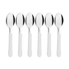 JOGO DE COLHER DE MESA AÇO INOX LEME BRANCA 6 PEÇAS TRAMONTINA