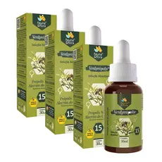 Kit 3 Extrato De Própolis Verde 15% Puro Imunidade Gotas Orgânico Fauna e Flora