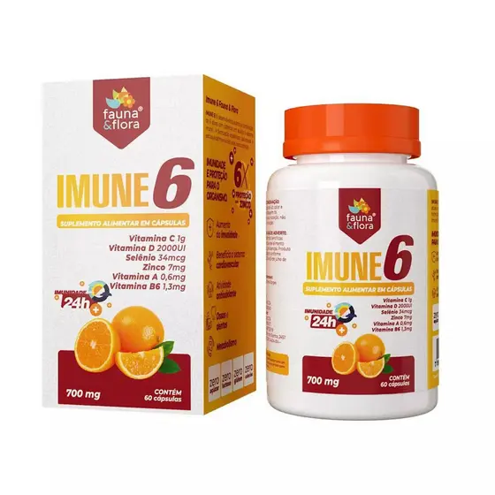 Imune 6 Complexo 820mg Fortalece Defesas C D3 A Zinco Selênio