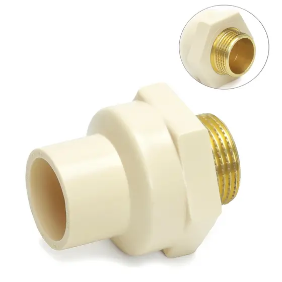 Conector 22mm 3/4 CPVC Luva Transição P/ Água Quente Rosca Macho Conexão Luva Joelho Cotovelo Aquecimento Solar
