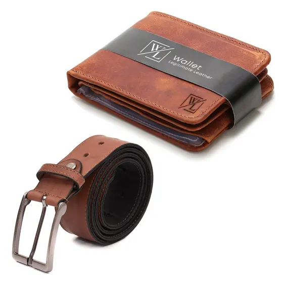 Kit Carteira Masculina Couro Legítimo Cinto Social Liso Porta Cartão Documento Rg Cnh Dinheiro Original