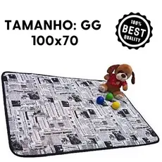 1 Tapete Higiênico Lavável pet Premium - Jornal 100x70