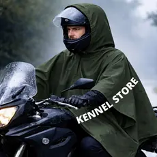 Capa de Chuva Impermeável para Motociclista – Modelo Longo com Proteção Contra Vento e Chuva
