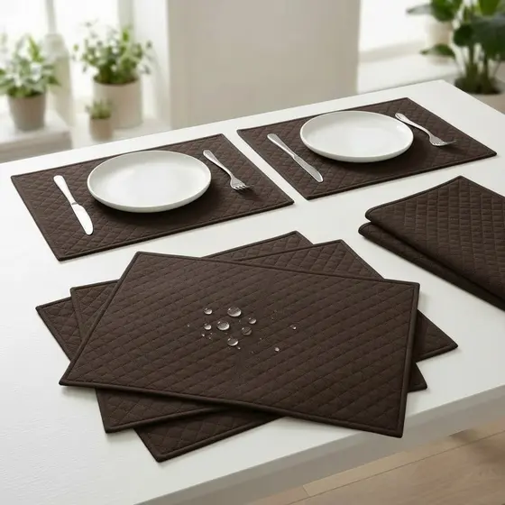 Kit 2 ou 4 Jogo De Americano Mesa Jantar Bege, marrom ou cinza