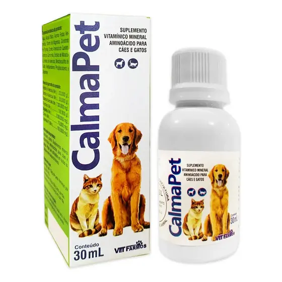 Calmante Natural Para Cães E Gatos Viagem Calmapet 30ml