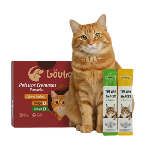 Petisco Cremoso para Gatos 1 sachê 15g – Sabor Frango e Salmão