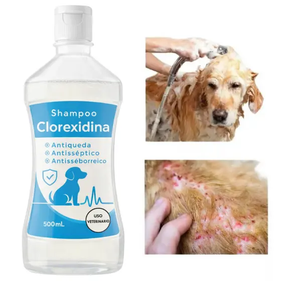 Shampoo dermatite alergia canina clorexidina 500ml Antifungo suave