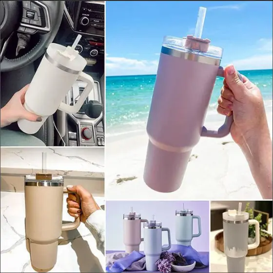 Copo Garrafa Térmico com Canudo 1200 ML Caneca Garrafa de Água Copo Portátil Shopee