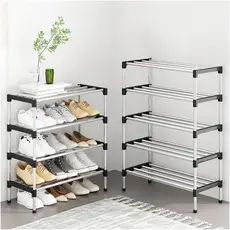 Sapateira Vertical Luxo 6 Prateleiras 18 Pares Aço Cromado Tênis Sapatilha Chinelo