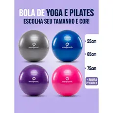 Bola Suiça 55cm 65cm e 75cm de Yoga Pilates Ginastica Academia Gymball ioga fisioterapia